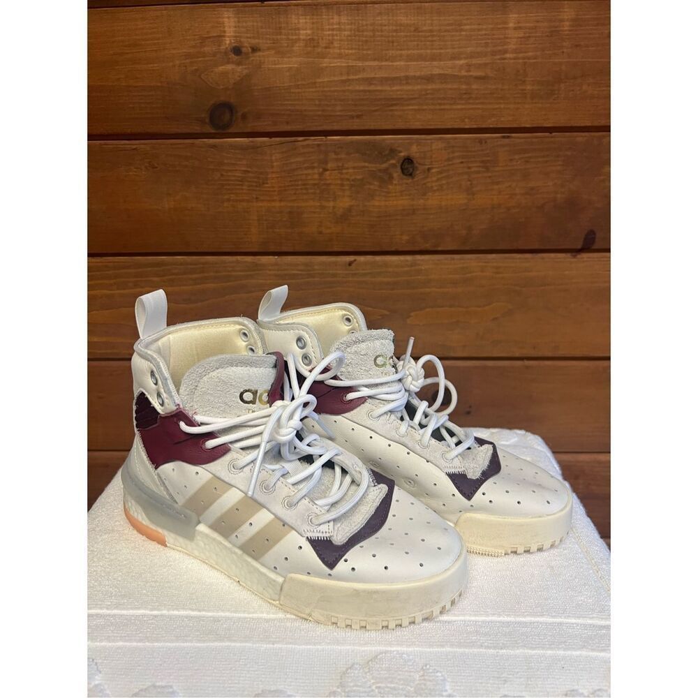 Adidas Mens Rivalry RM White Burgundy Sz 5.5